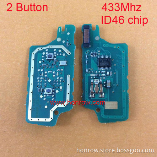 Peugeot 2 button flip car remote control with 433Mhz ID46 Chip for 307&407 Blade